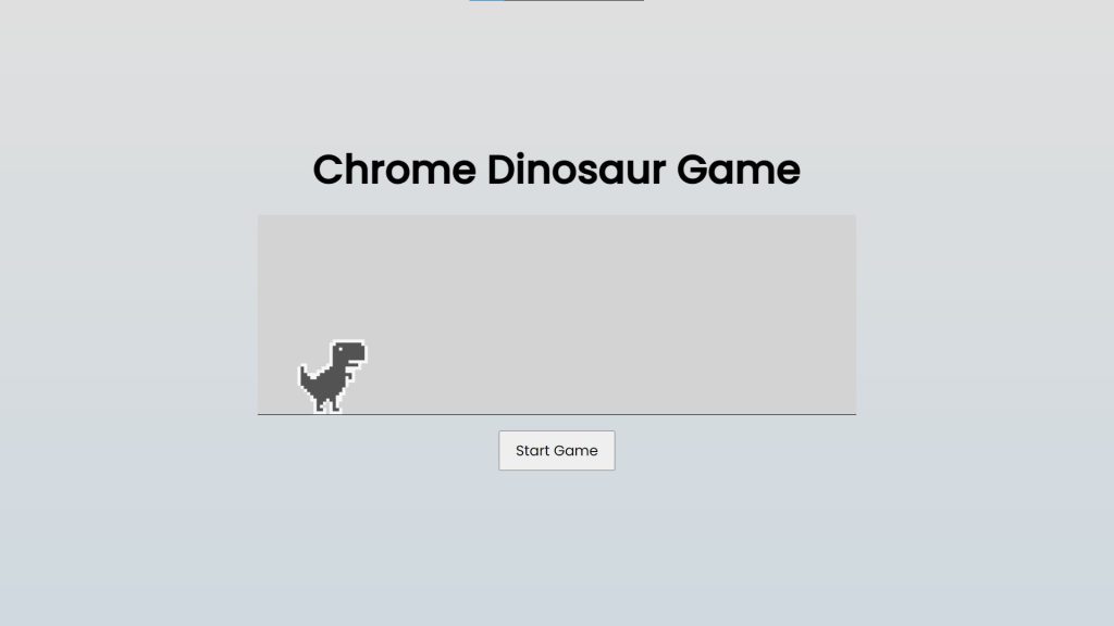 سورس بازی دایناسور کروم با HTML/CSS و جاوا اسکریپت